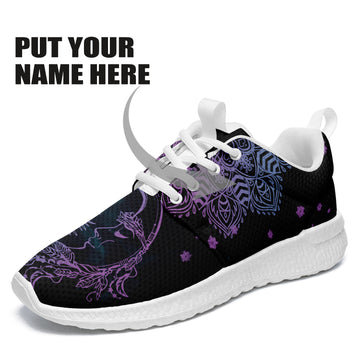 Sun and Moon Purple Mandala Non Slip Wakling Shoes