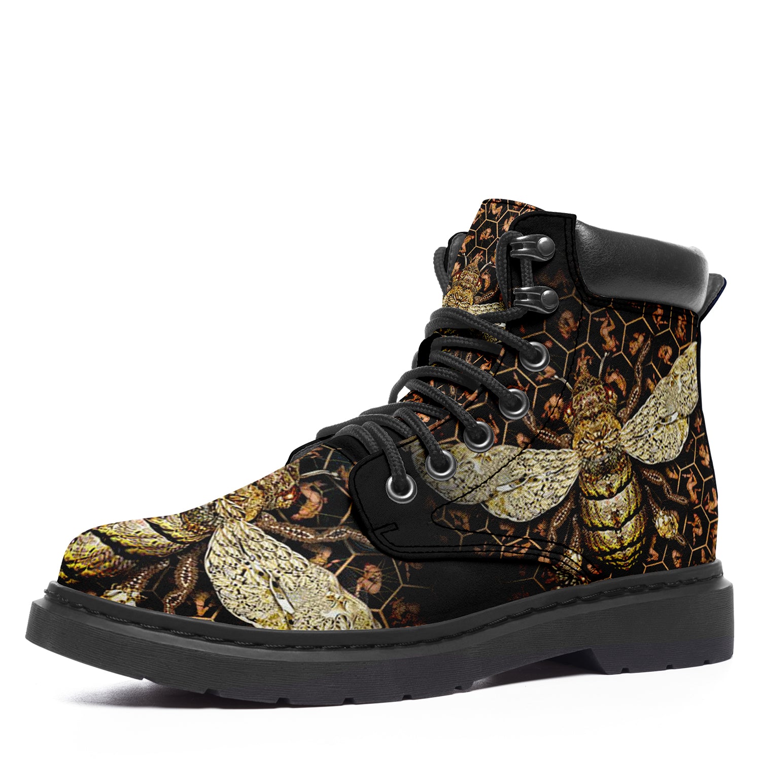 Custom Bee Printed Boots