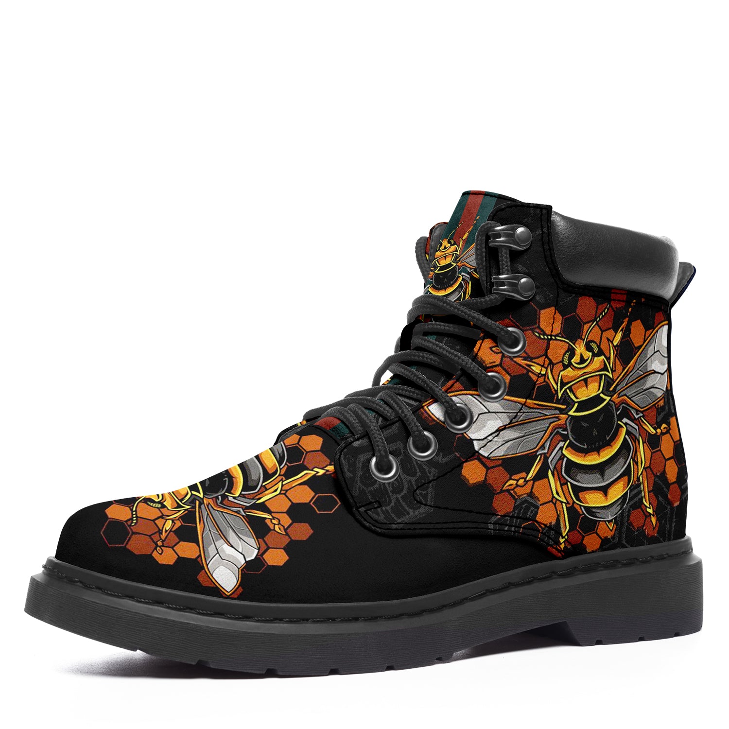 Custom Bee Printed Boots 