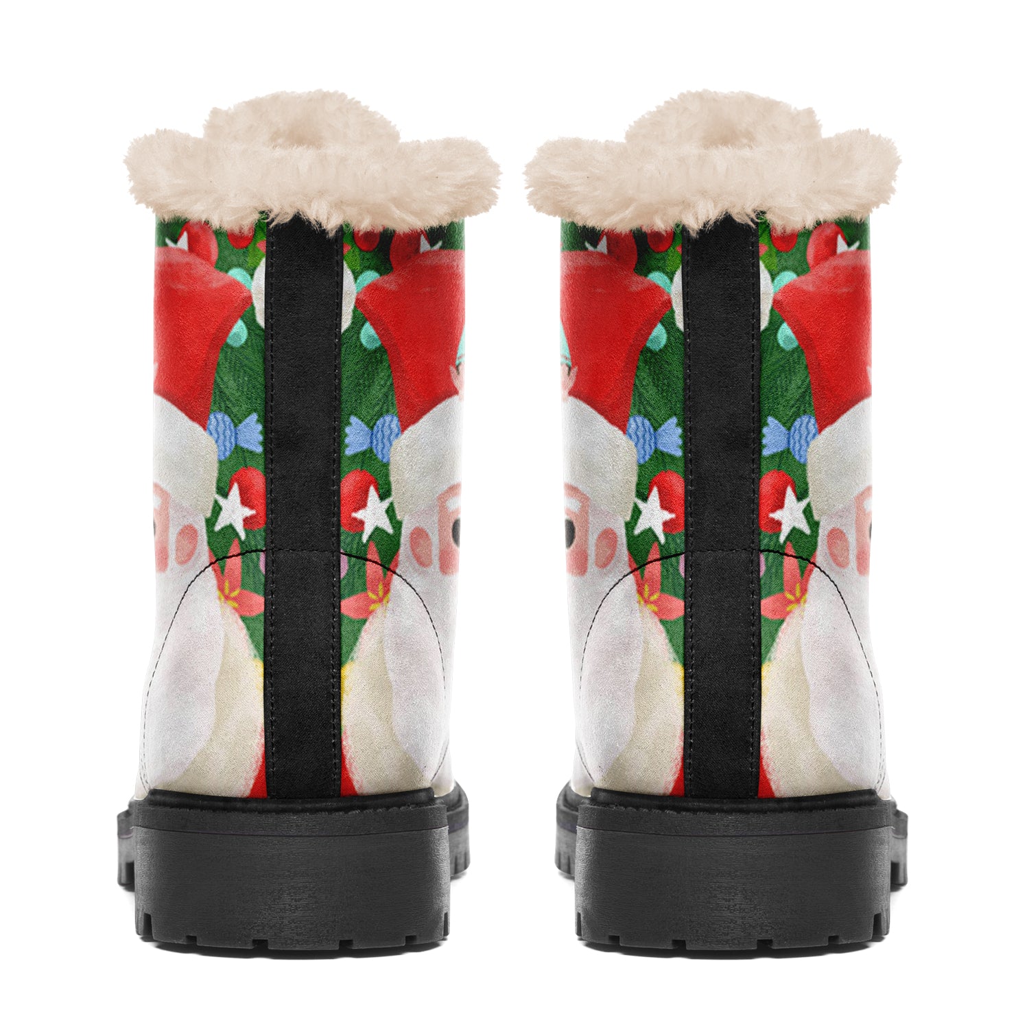 Christmas Santa Claus Print Boots