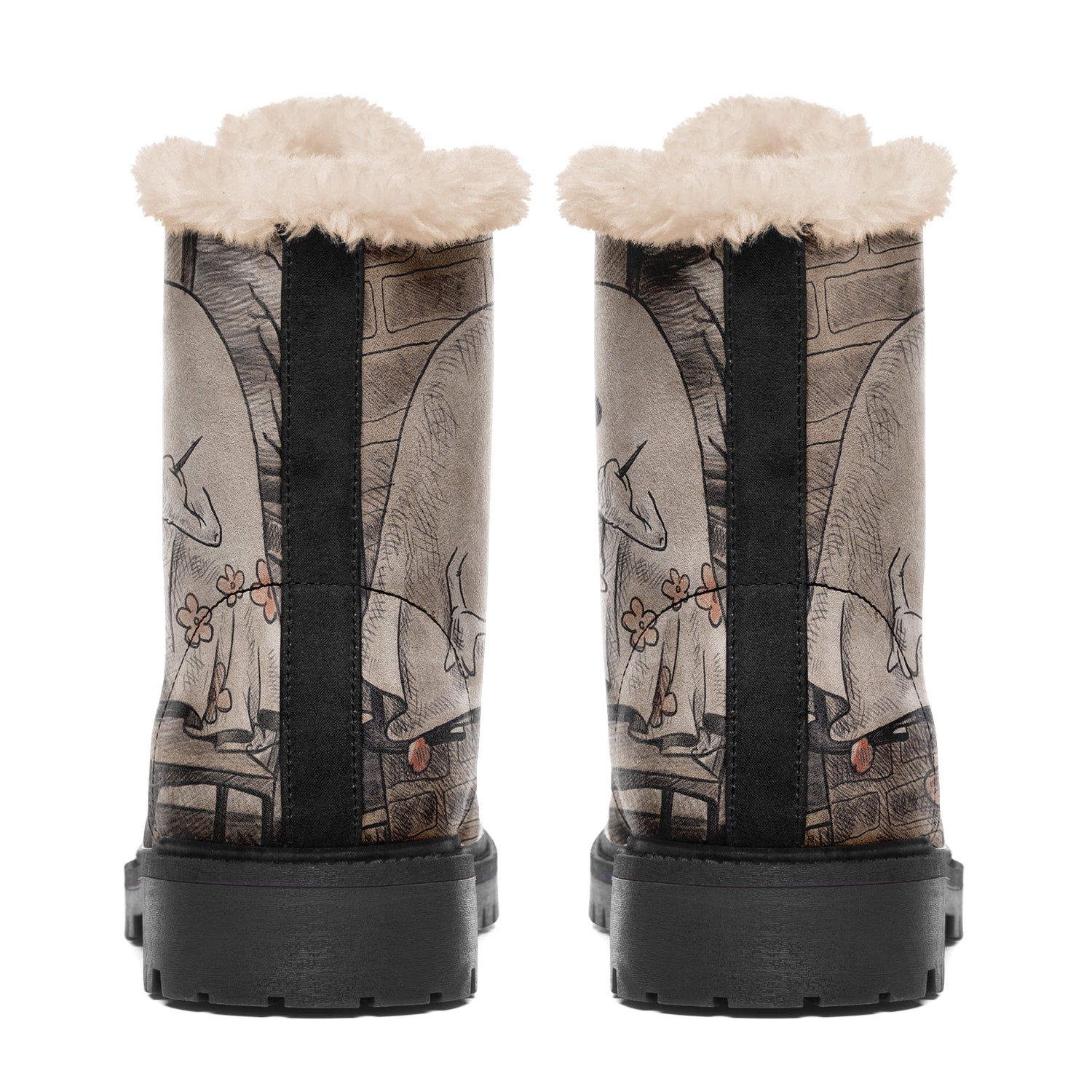 Halloween Ghosts Print Boots