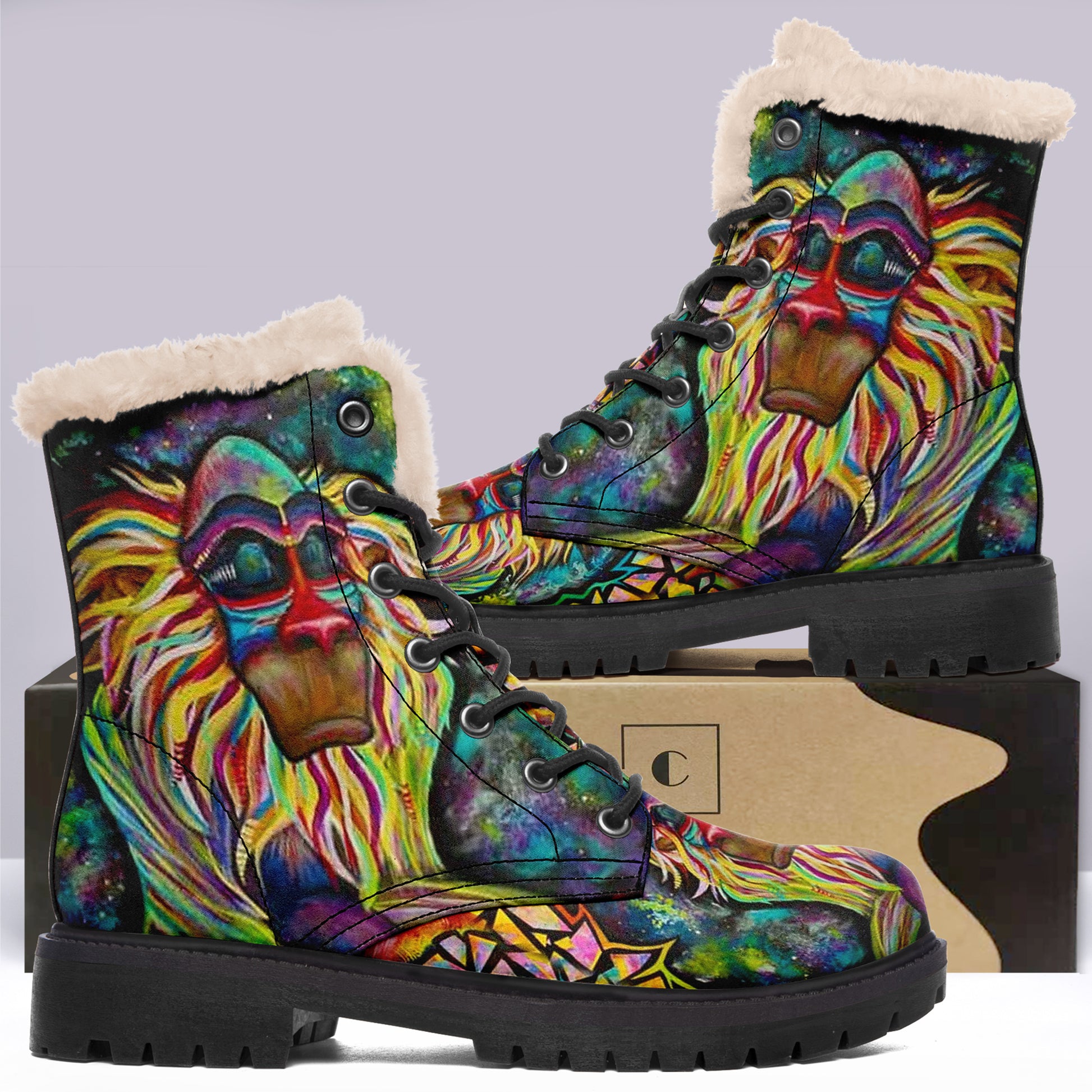 Laura McGowan Art Winter Snow Boots 