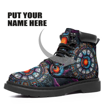 Twelve Constellations Boots Ankle Boots For Women/Men