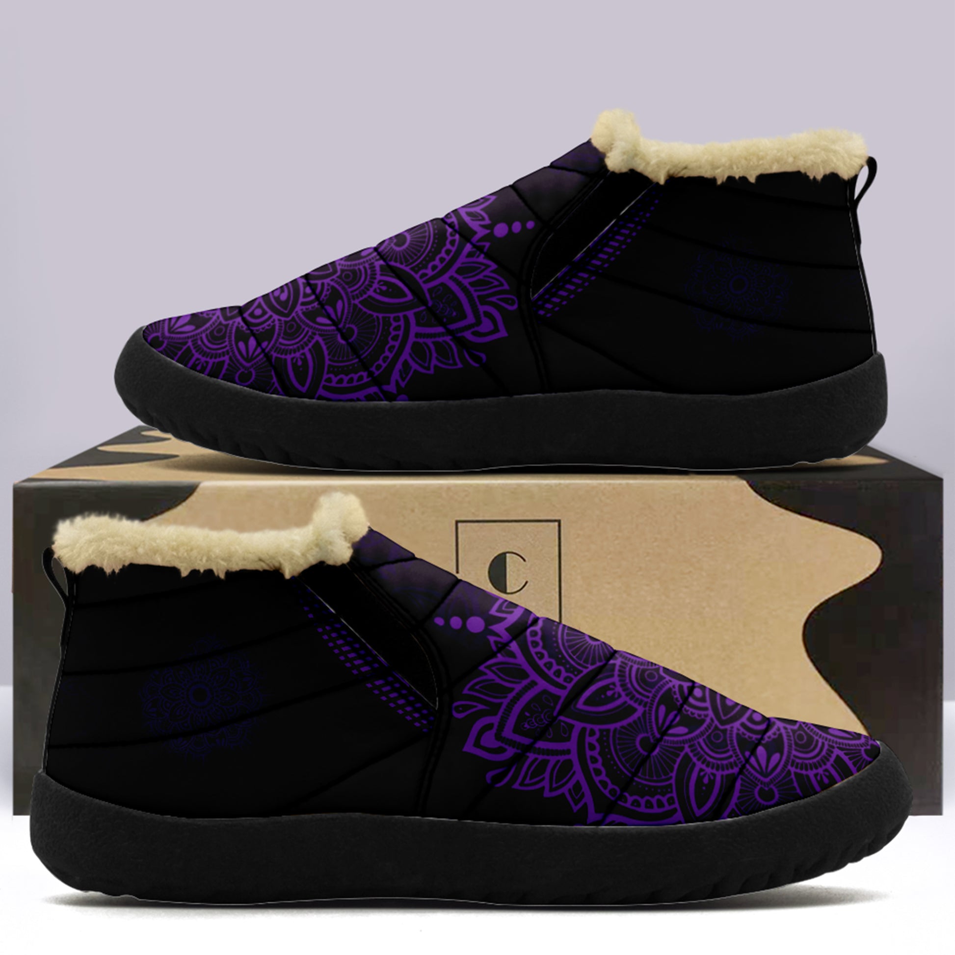 PURPLE Mandala Flower Boots 