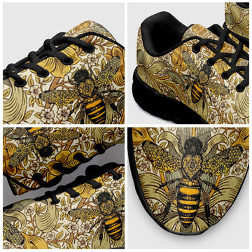 Bee Print Sneakers Comfortable Athletic Running Sneakers