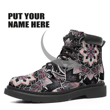 Flower Boots Comfortable Vegan Leather Boots