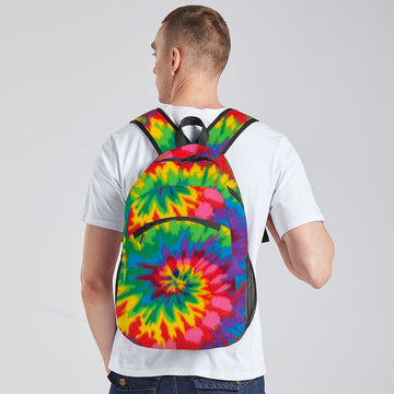 Tie Dye Backpack College School Travel Shoulder Bag with Custom Name