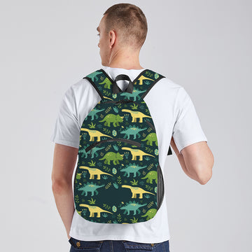 Dinosaur School Bag Backpack College Bookbag with Custom Name