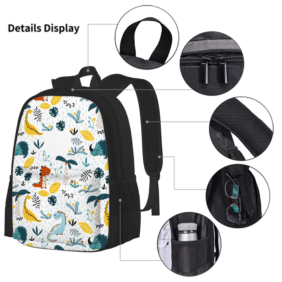 Kids Dinosaur School Backpacks