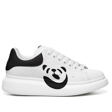 MK-B07 Personalized Fashion Sneakers,  White Leather Sneakers