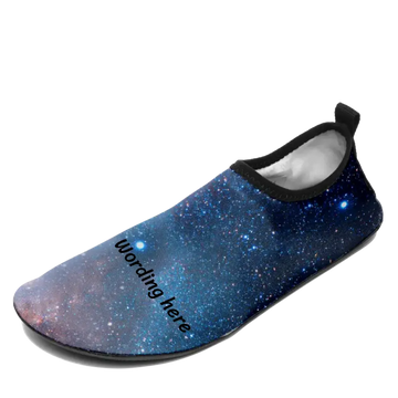 Custom Water Shoes Yago Shoes for Women Men, Personalized Barefoot Aqua Socks with wording, Beach Sports Swim Shoes Auqa-210527006