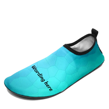 Custom Water Shoes Yago Shoes for Women Men, Personalized Barefoot Aqua Socks with wording, Beach Sports Swim Shoes Auqa-210527007