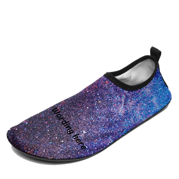 Custom Water Shoes Yago Shoes for Women Men, Personalized Barefoot Aqua Socks with wording, Beach Sports Swim Shoes Auqa-210527009