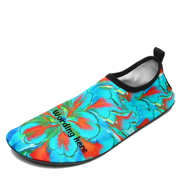 Custom Water Shoes Yago Shoes for Women Men, Personalized Barefoot Aqua Socks with wording, Beach Sports Swim Shoes Auqa-210527011