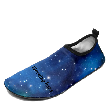 Custom Water Shoes Yago Shoes for Women Men, Personalized Barefoot Aqua Socks with wording, Beach Sports Swim Shoes Auqa-210527008