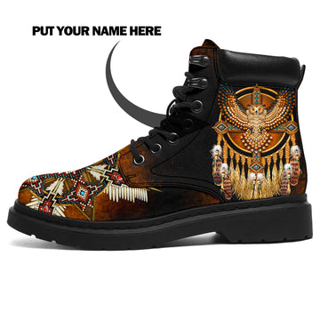 Custom Native American Hippie Boots, Owl Boots, Personalized Gift